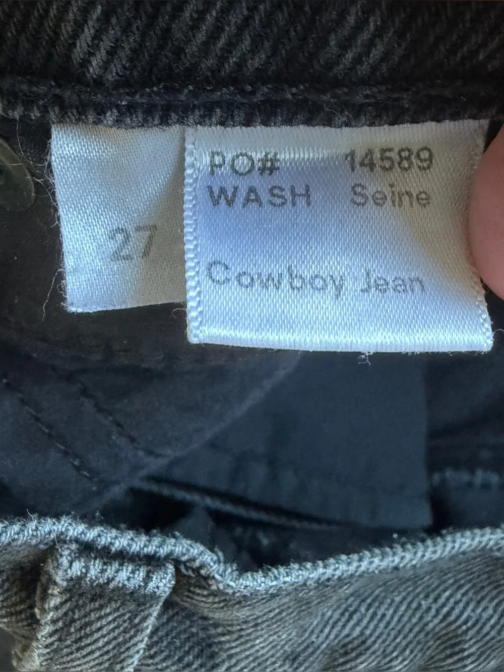 Reformation Cowboy Jeans Women’s Size 27 Seine Black High Rise Straight Leg*@1